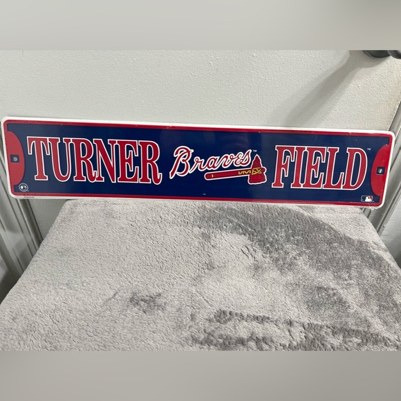 Atlanta Braves Turner Field Stadium MLB Street Aluminum Wall Man Cave Sign - Picture 3 of 4